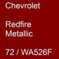 Preview: Chevrolet, Redfire Metallic, 72 / WA526F.